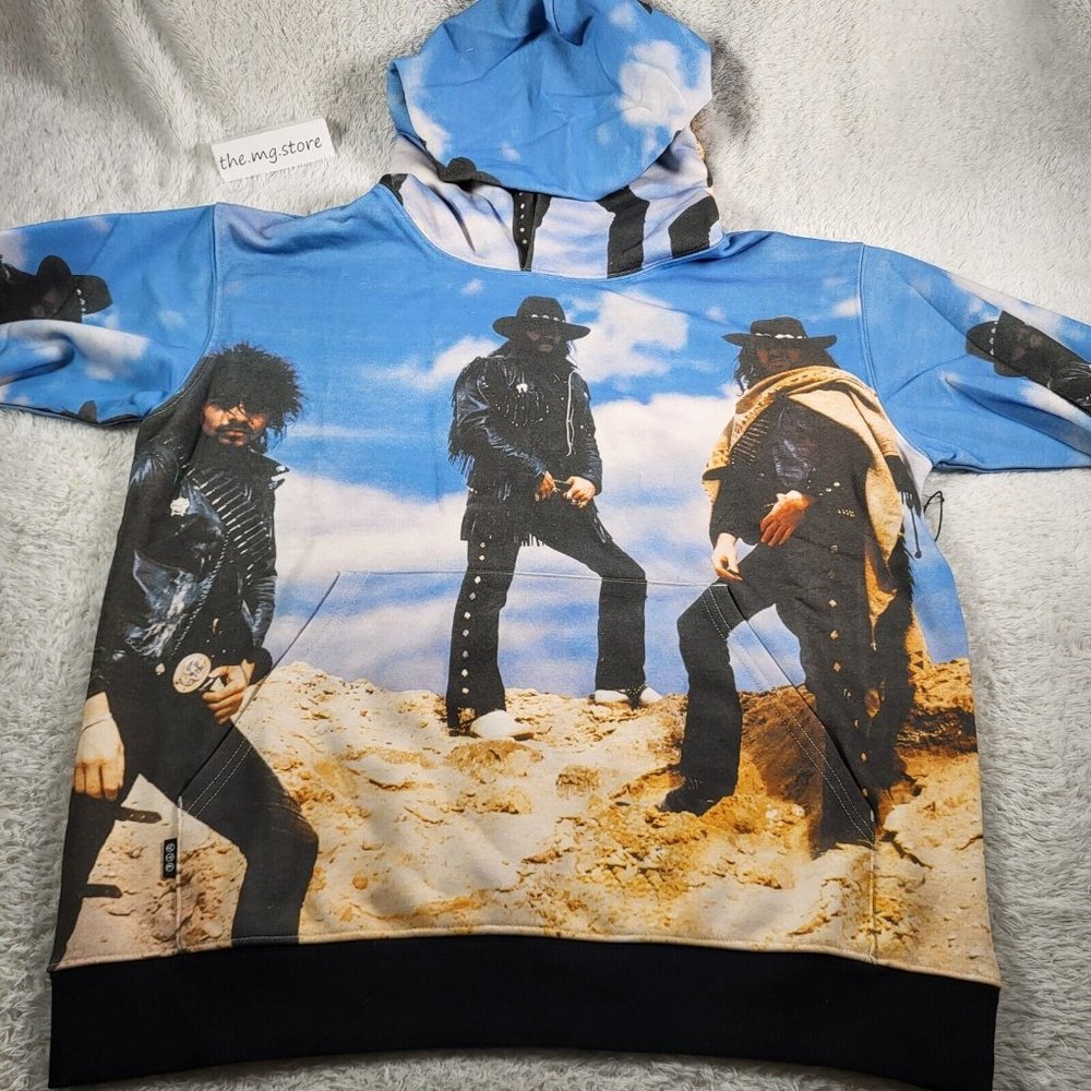 Midnight Studio Shane Gonzales Ace Of Spades Motorhead Cotton Hoodie Mens Sz L - Picture 3 of 12